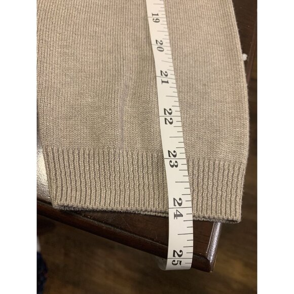 Hilary Radley Knit Minimalist Multi Layered Crew Neck Sweater Size XXL Tan - Picture 5 of 7